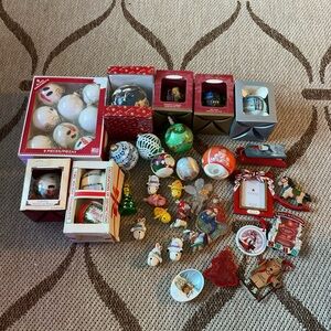 Vintage Macy's, hallmark, krebs, jc penny , Colorful Holiday Ornament Set